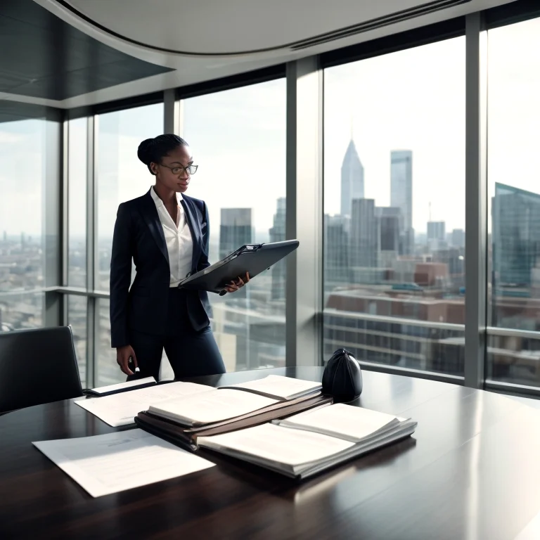 Lawyers consulting on corporate documents